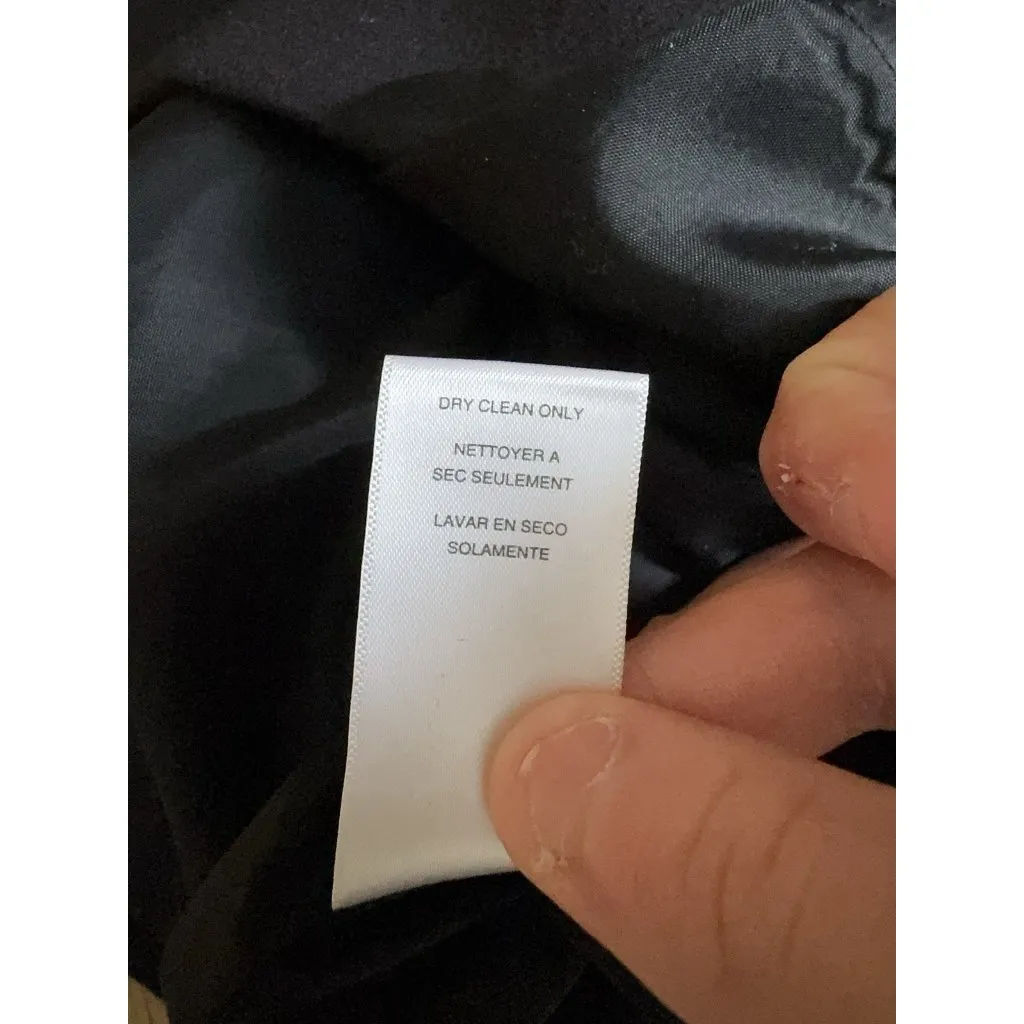 Michael Kors Women Size 10 Zip Black Sleeveless Dress Big Buttons Lined Classic - Image 10