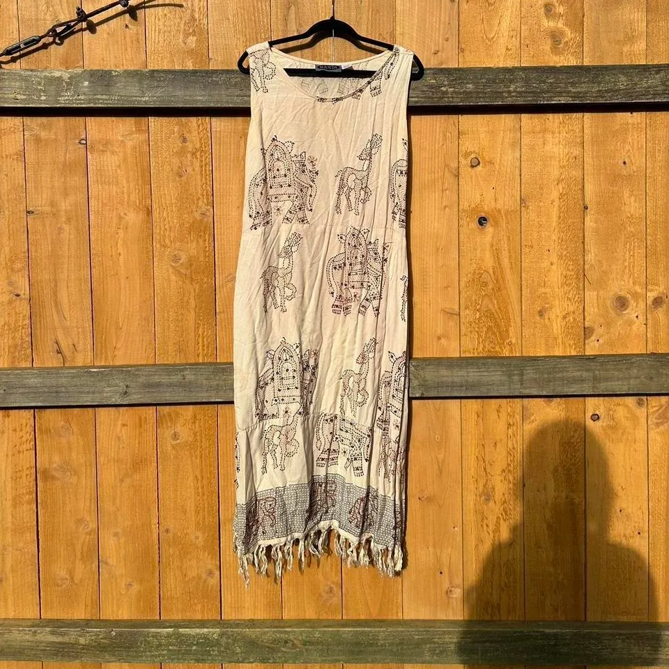 Vintage African animal dress‎ by mamta size 1X - Image 3