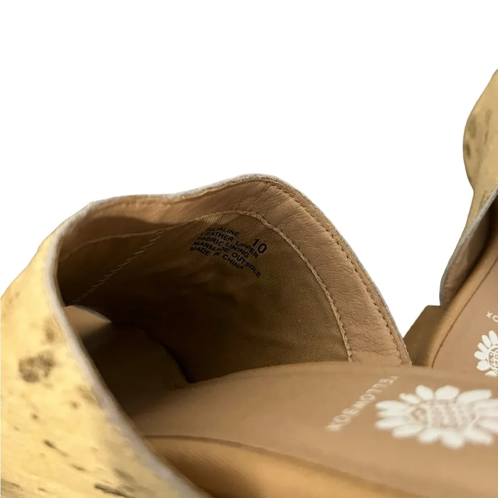 Yellow Box Cataline Calf Hair Leather Upper Slip On Block Heel Sandals Sz 10 - Image 11