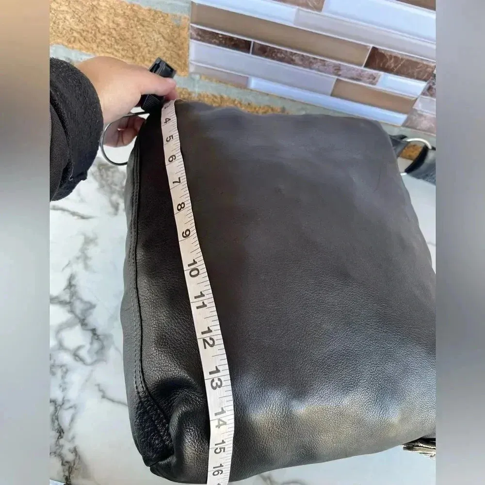 Leather rock usa black leather bag Black - Image 9