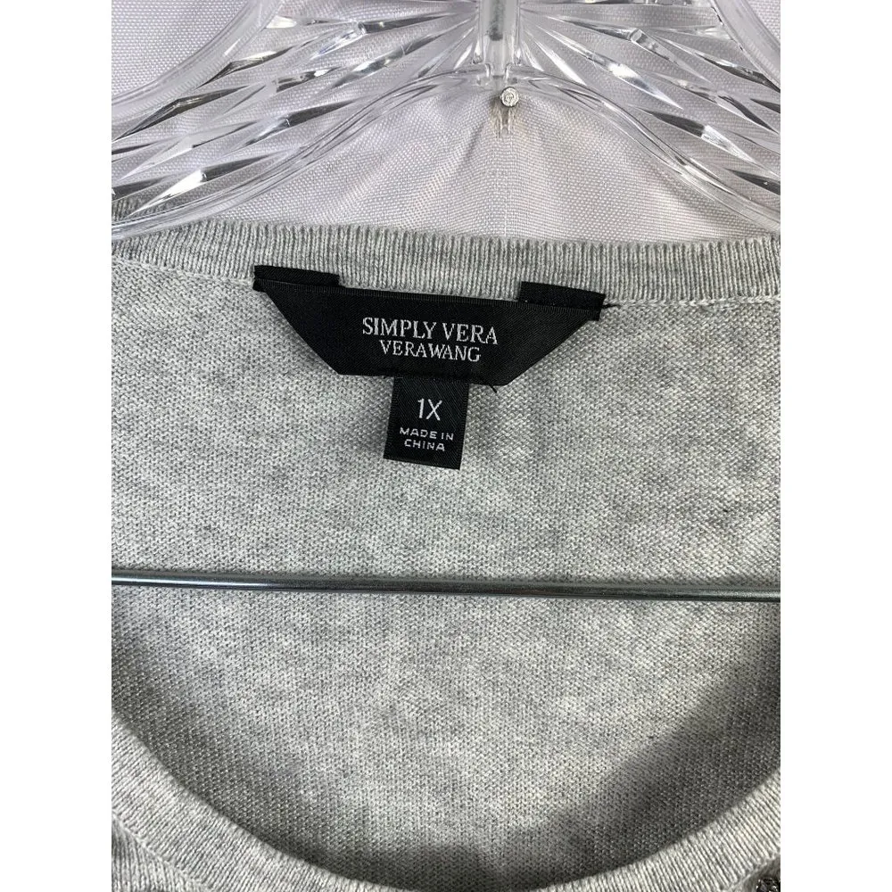 Simply Vera Vera Wang Women's Grey Sweater - Image 3