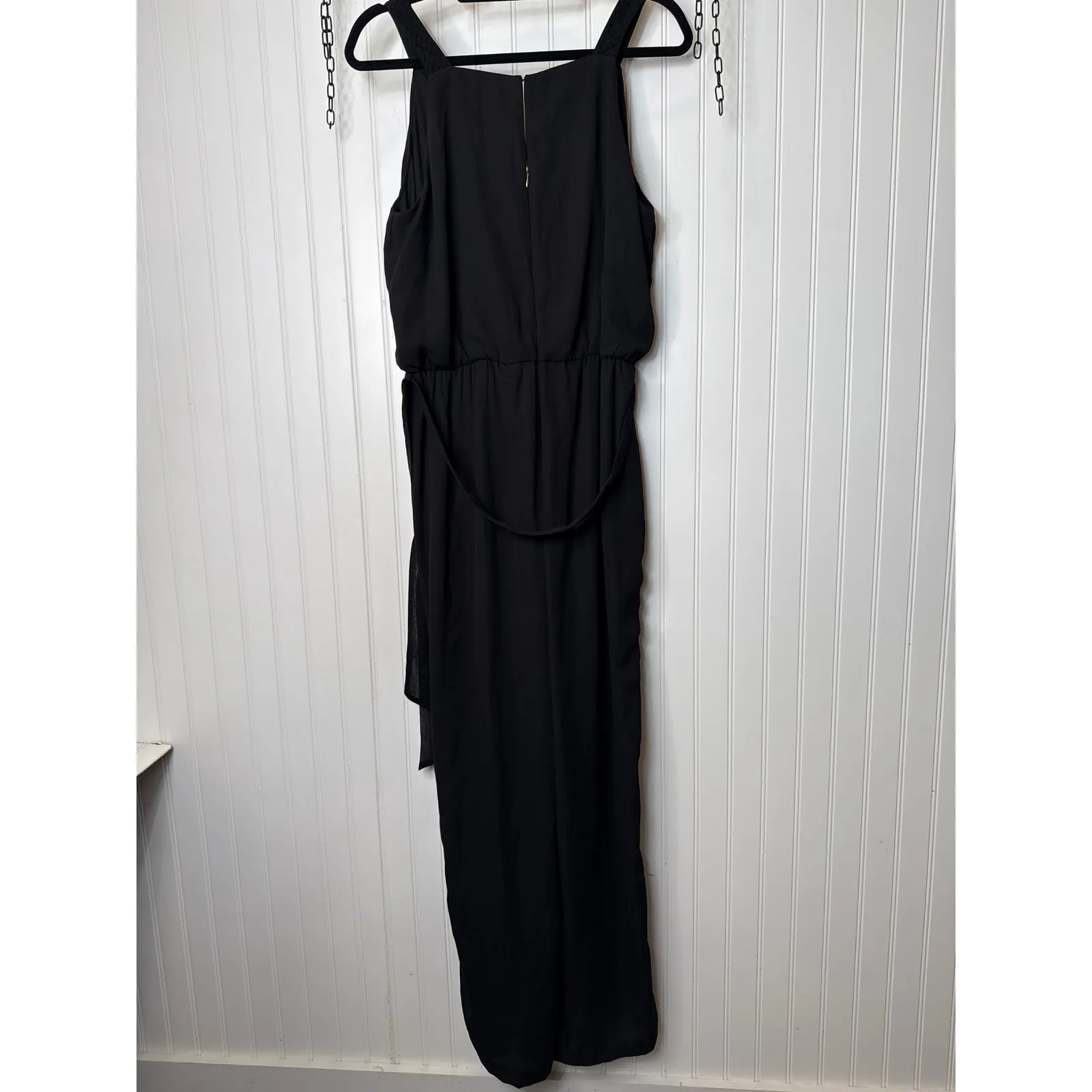 NWOT Thalia Sodi Black Faux Wrap Belted Jumpsuit Sleeveless Classic Size 10 - Image 3