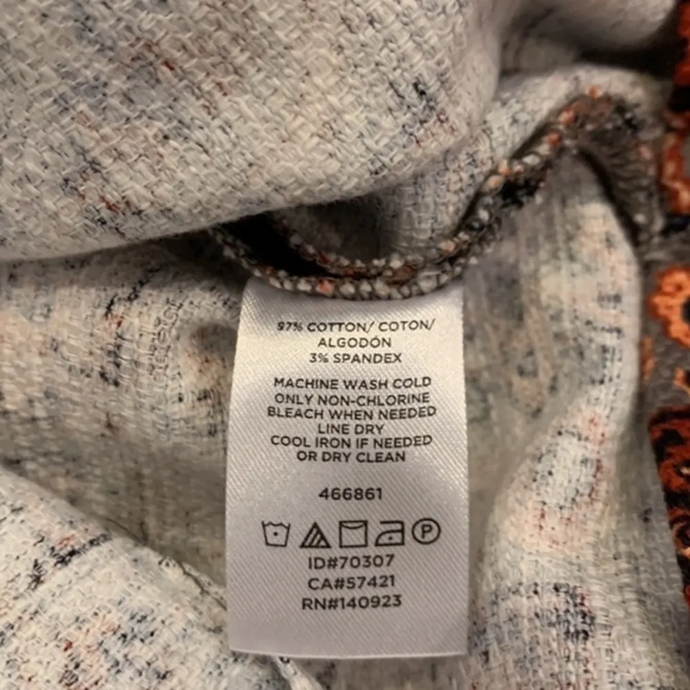 NEW LOFT stretch cotton print pencil skirt 10 - Image 10