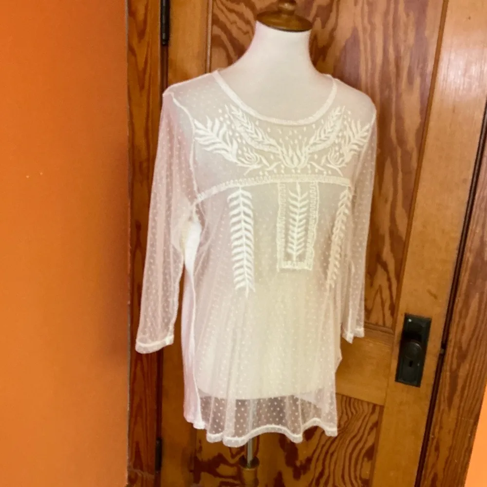 Lucky Brand Feminine Lace Top - Image 7