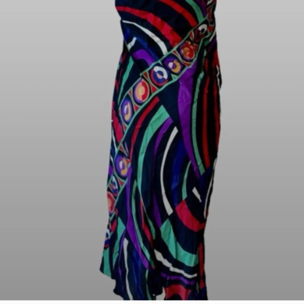 NWOT ZARA MULTICOLORED SILKY BLOGGERS FAV MIDI SKIRT - Image 3