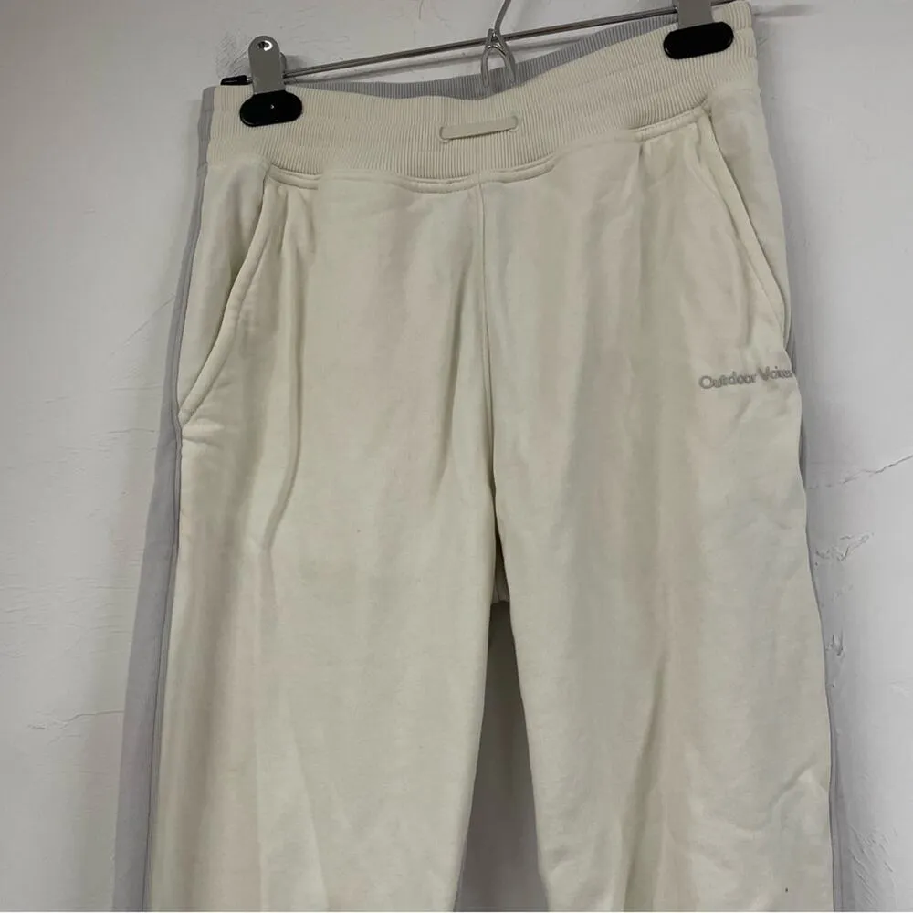 Outdoor Voices Cream Grey Colorblock Jogger Sweatpants Womens S Casual Athletic - Image 5