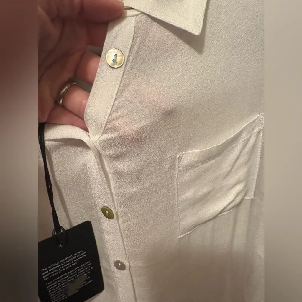 NWT‎ Chaser button shirt dress / tunic size medium - Image 3