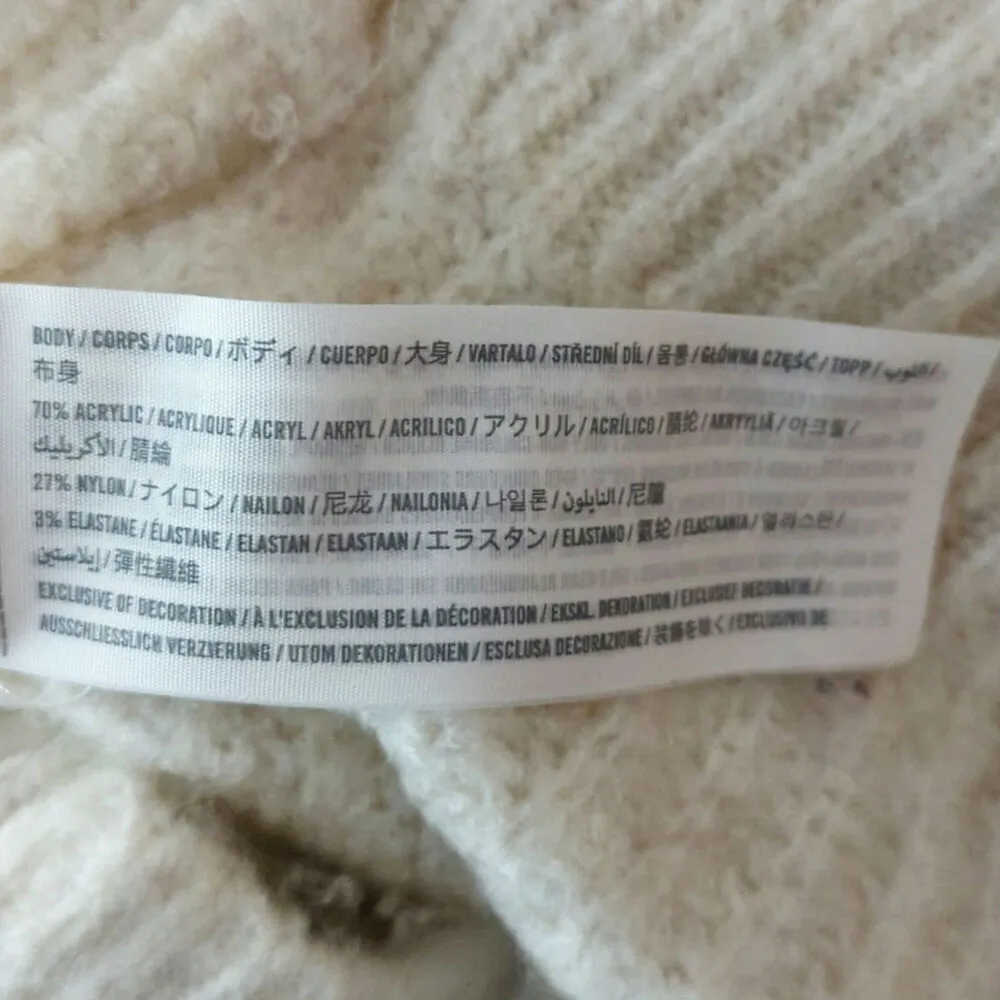 Abercrombie & Fitch Cream Acrylic V-Neck‎ Pullover Sweater Size XS - Image 5