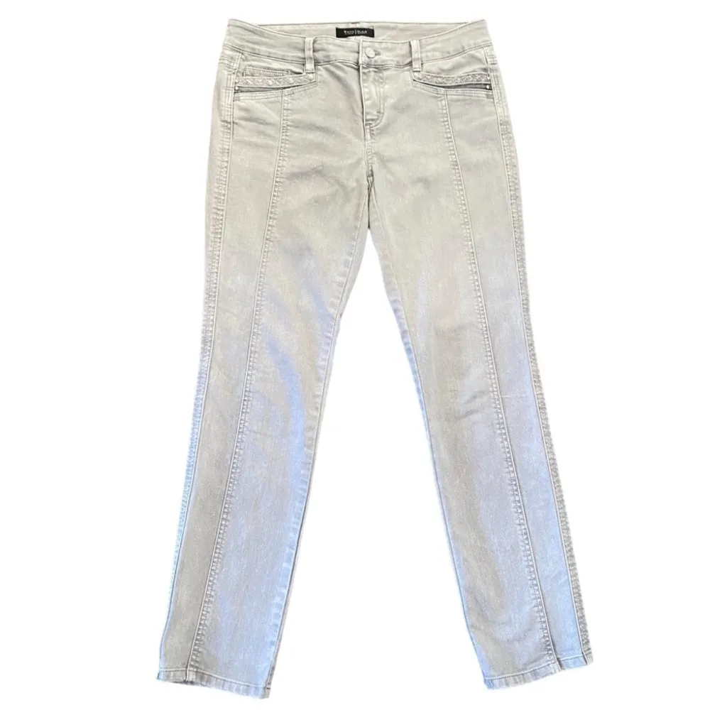 WHBM Blanc Embellished Jeans in Chrome size 2 r - Image 4