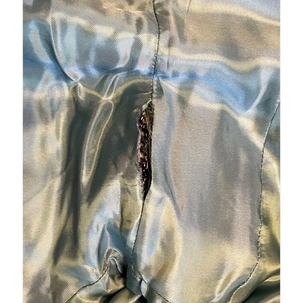 $500 VTG 80’s Jobis 44 14 Tweed Midi Skirt Power Suit Wool Blazer Jacket Blue - Image 13