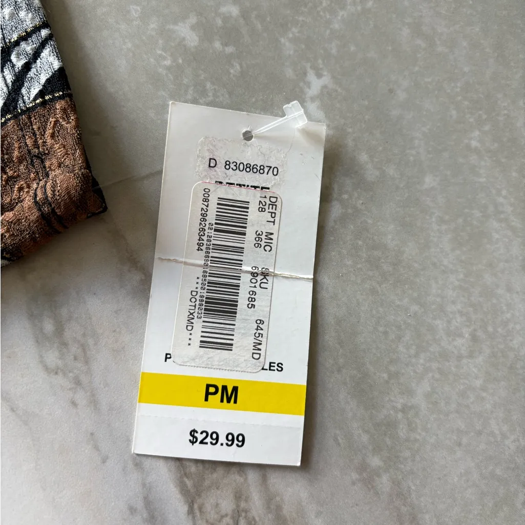 Alfred Dunner Brown and Black Patterned Blouse Size M - Image 3