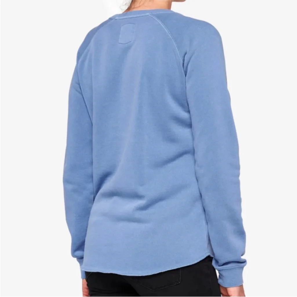 NWT 100% Blue THORUNN Fleece Pullover Crewneck Sweatshirt Size M - Image 2