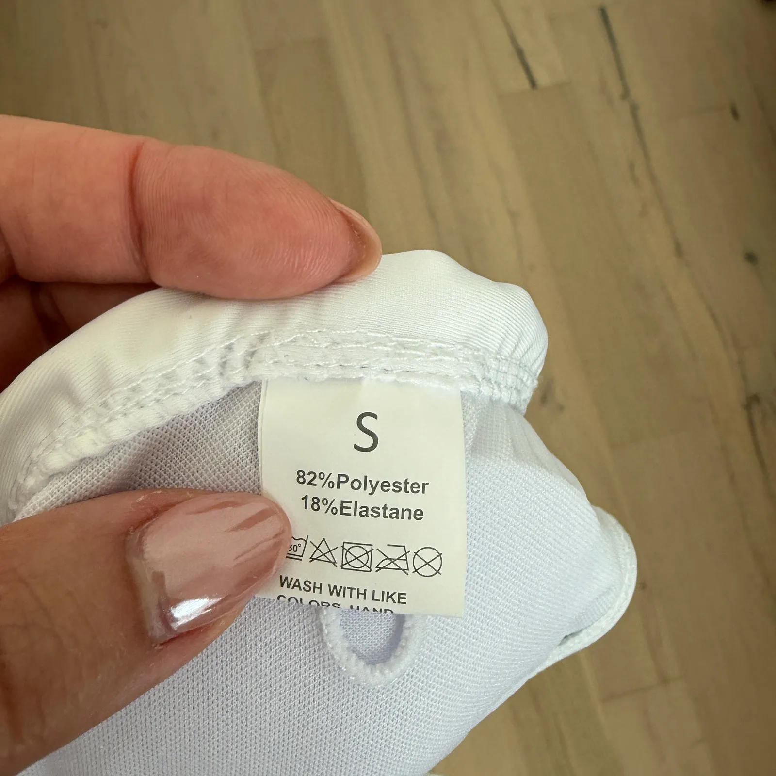 Women's Bikini Set Size S White Triangle Top Tie Side Bottom Swim Sexy Minimal - Image 4