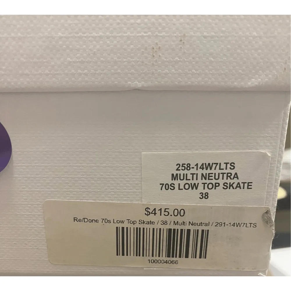 RE/DONE NIB 70s Low Top Skate in Leopard Calf Hair Size EU 38/US 8 - Image 7