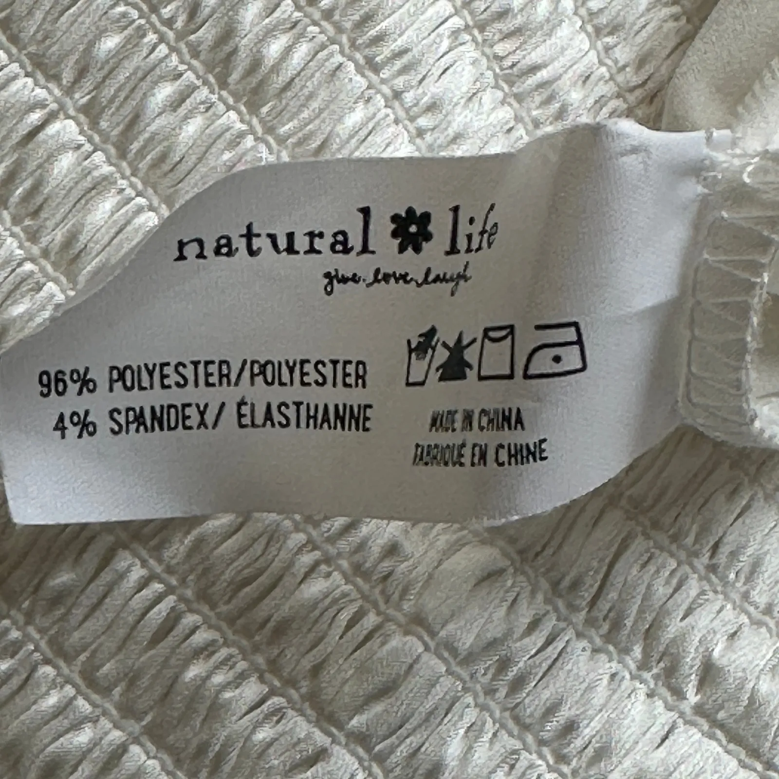 Natural Life Shorts Womens S White Daisy Satin Smocked Waist Boho High Rise - Image 6