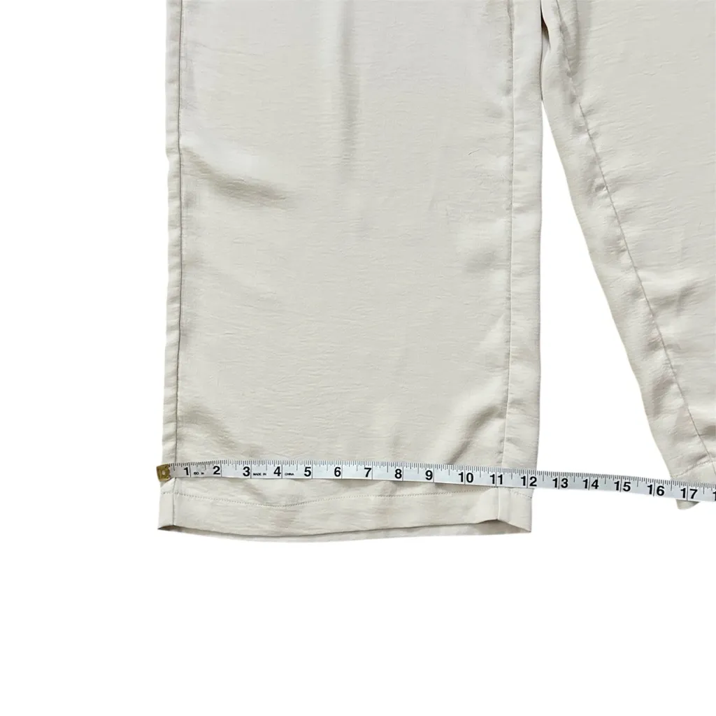 Fabletics EcoSatin Sleep High Rise Pant Cream Ivory Size Medium - Image 9