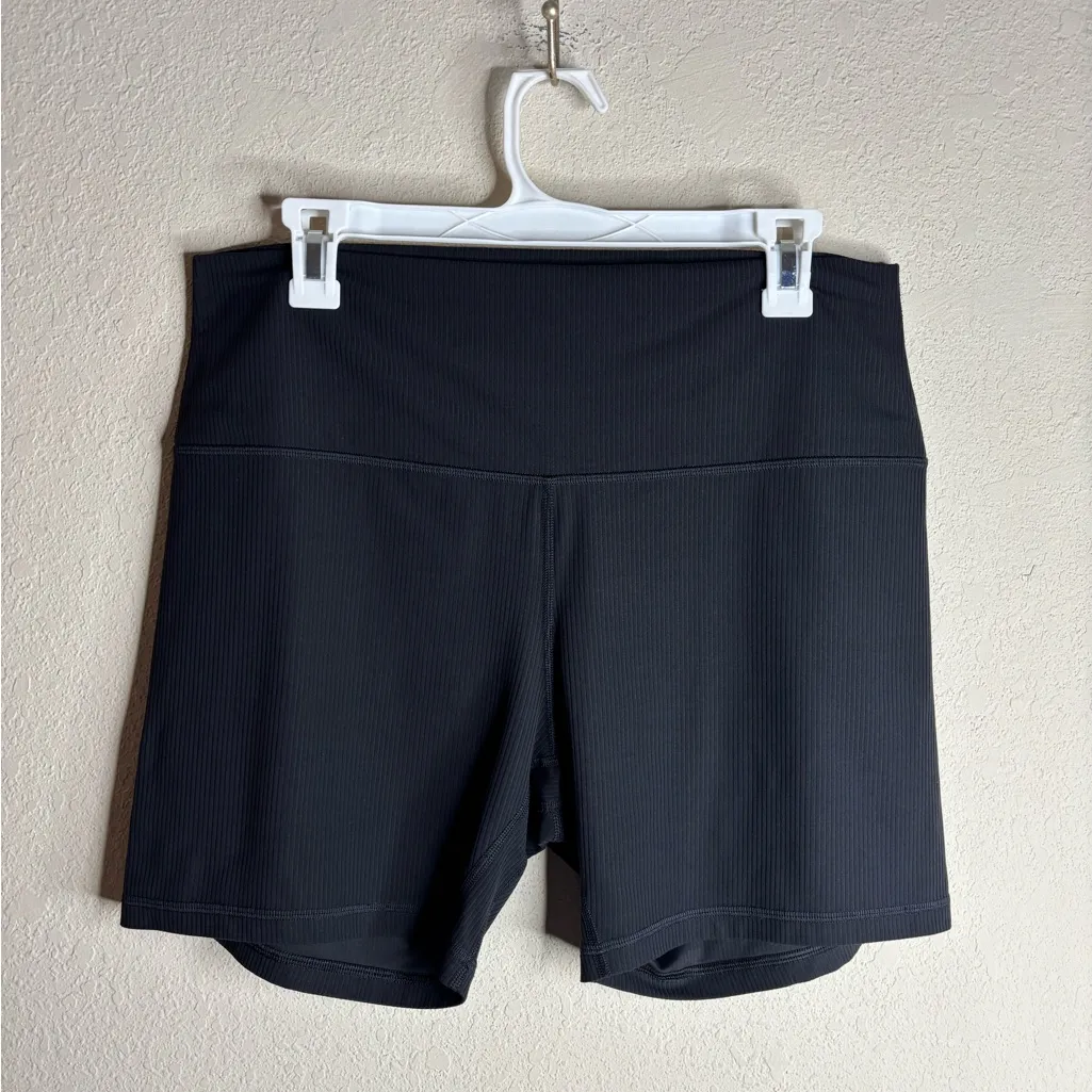 Lululemon Align High-Rise Ribbed Short 6" Black - Image 2