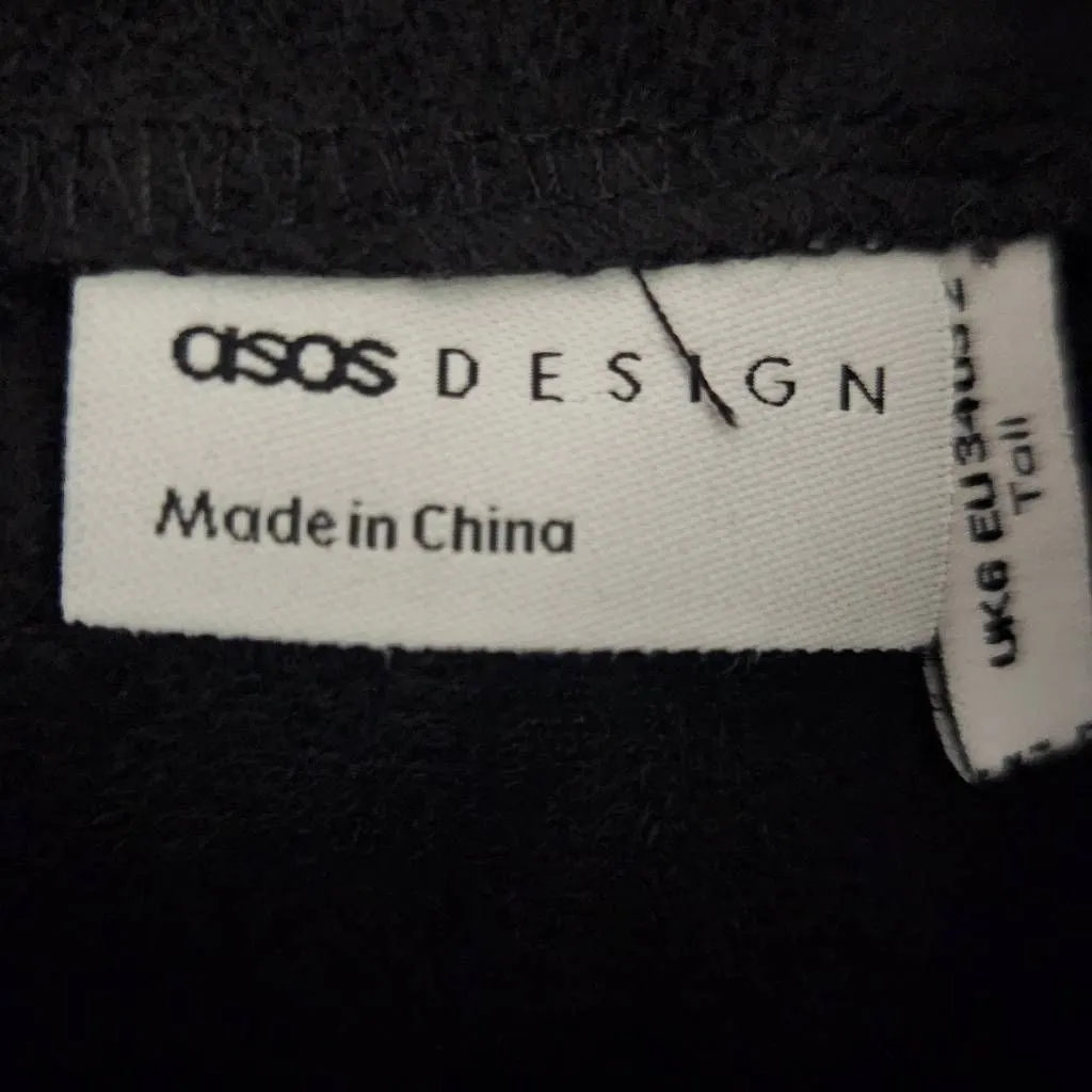 Asos Black Faux Leather Skinny Pants Size 2 Tall Black Leather Pants - Image 6