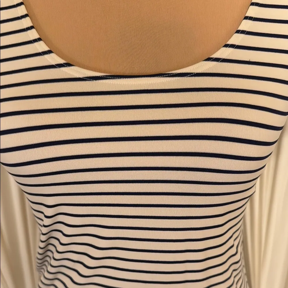 Victoria's Secret Off White and Black Fitted Bodysuit Top - Image 2