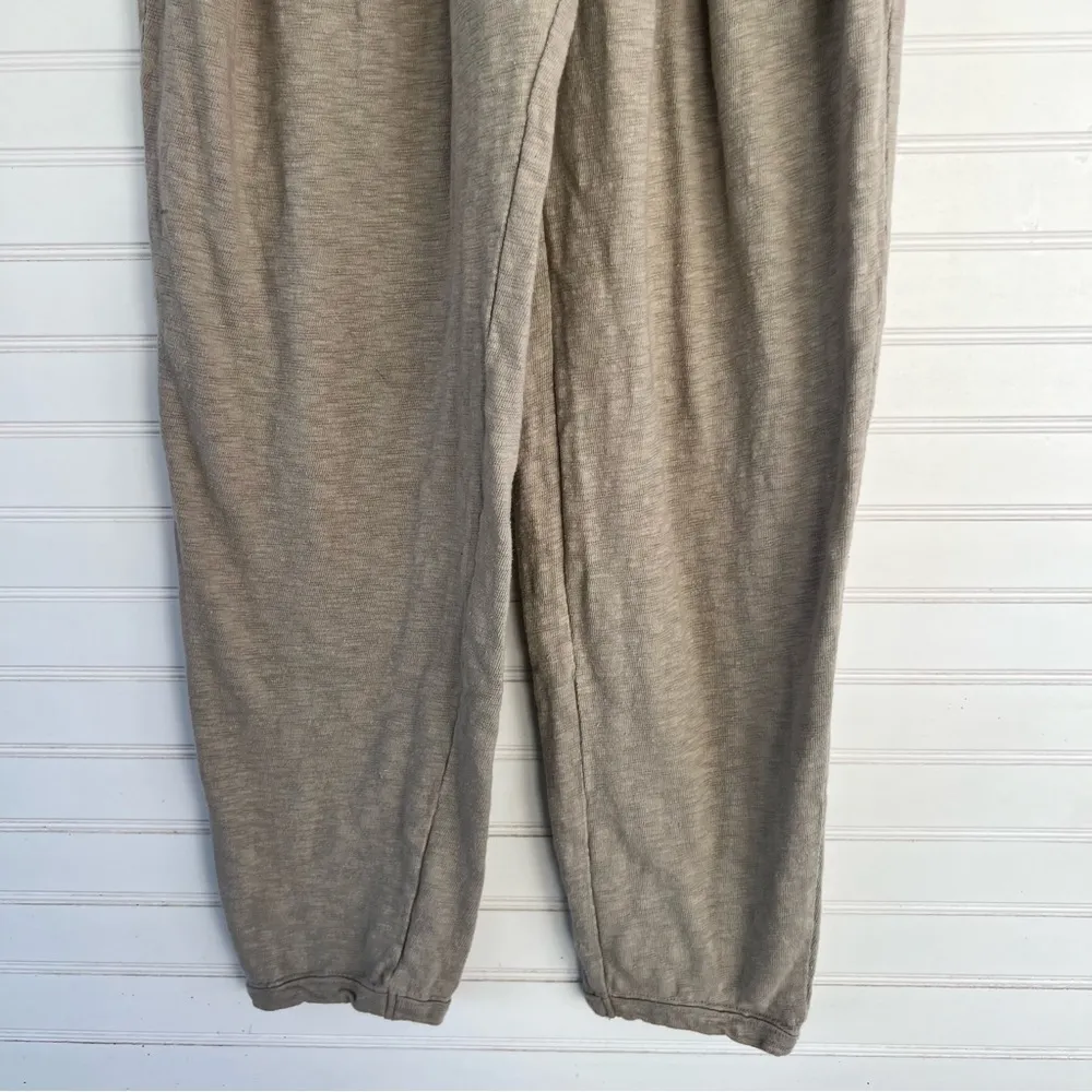 Free People Pleated Jogger Lounge Pants Olive Green Cotton Blend Size Small - Image 6