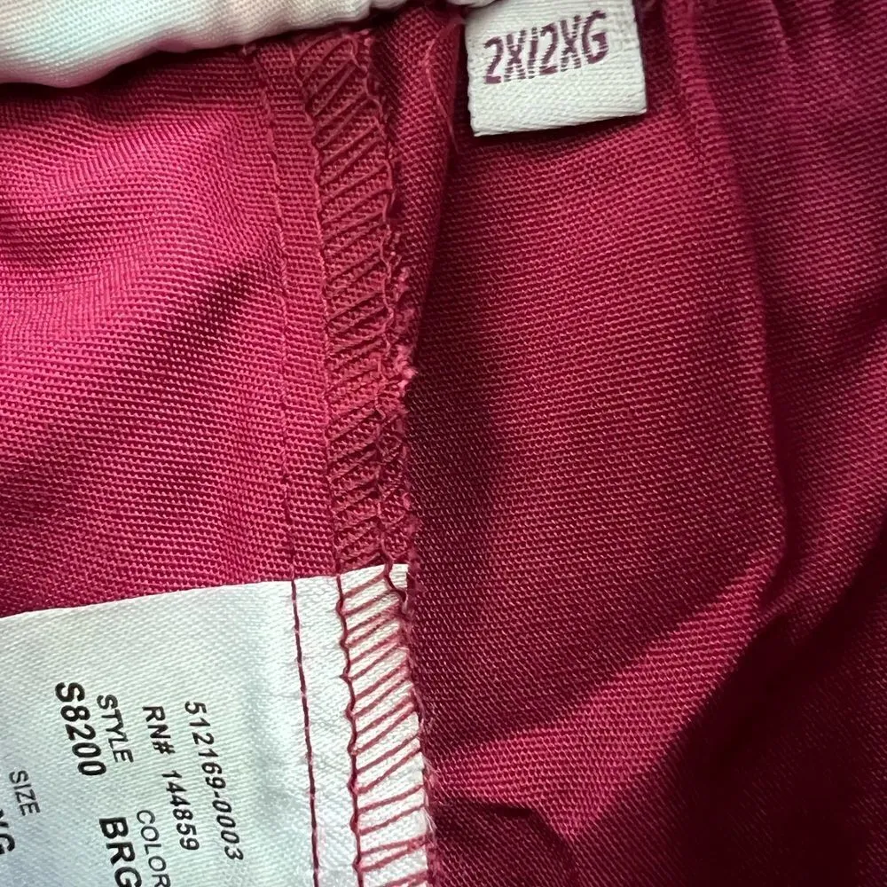 NWT! Sivvan by Adar Unisex Classic Fit Burgundy Scrubs 2XL Red Size 2X - Image 6