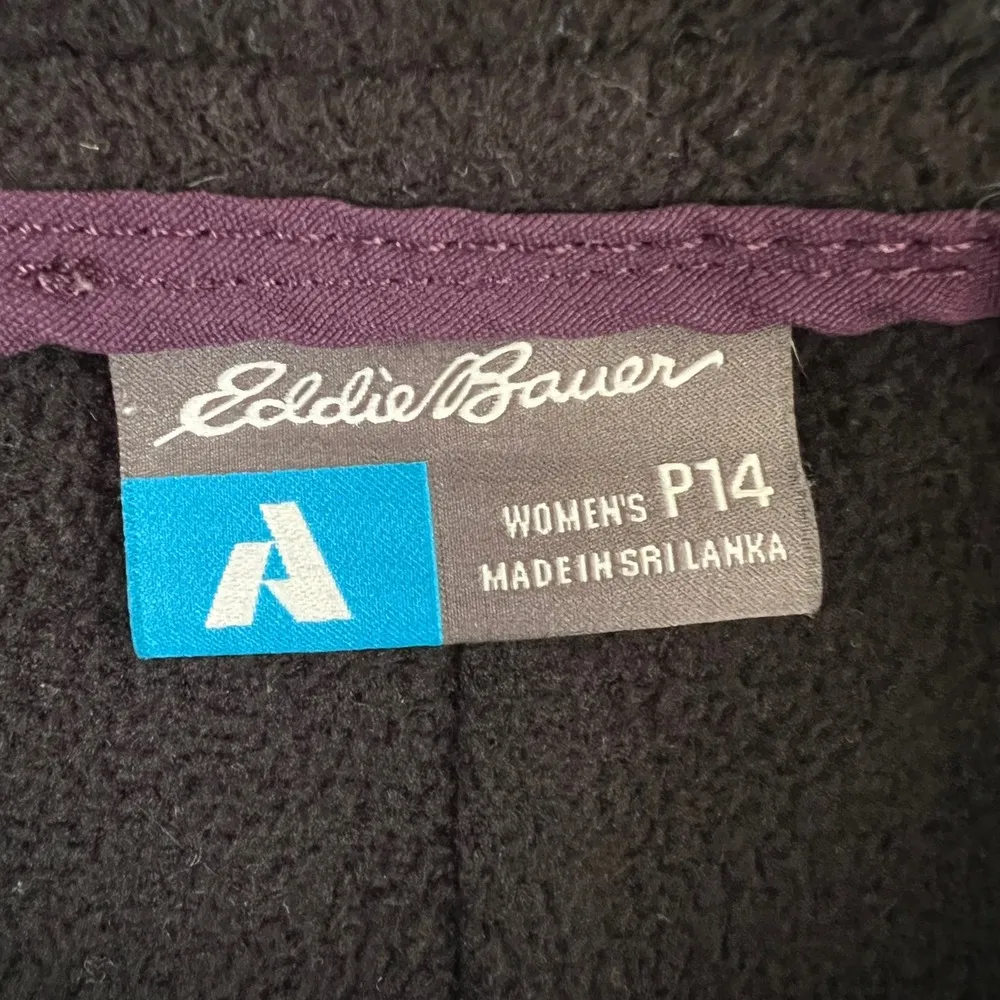 Eddie Bauer Women's Fleece Lined Purple Pants Size 14 - Image 9
