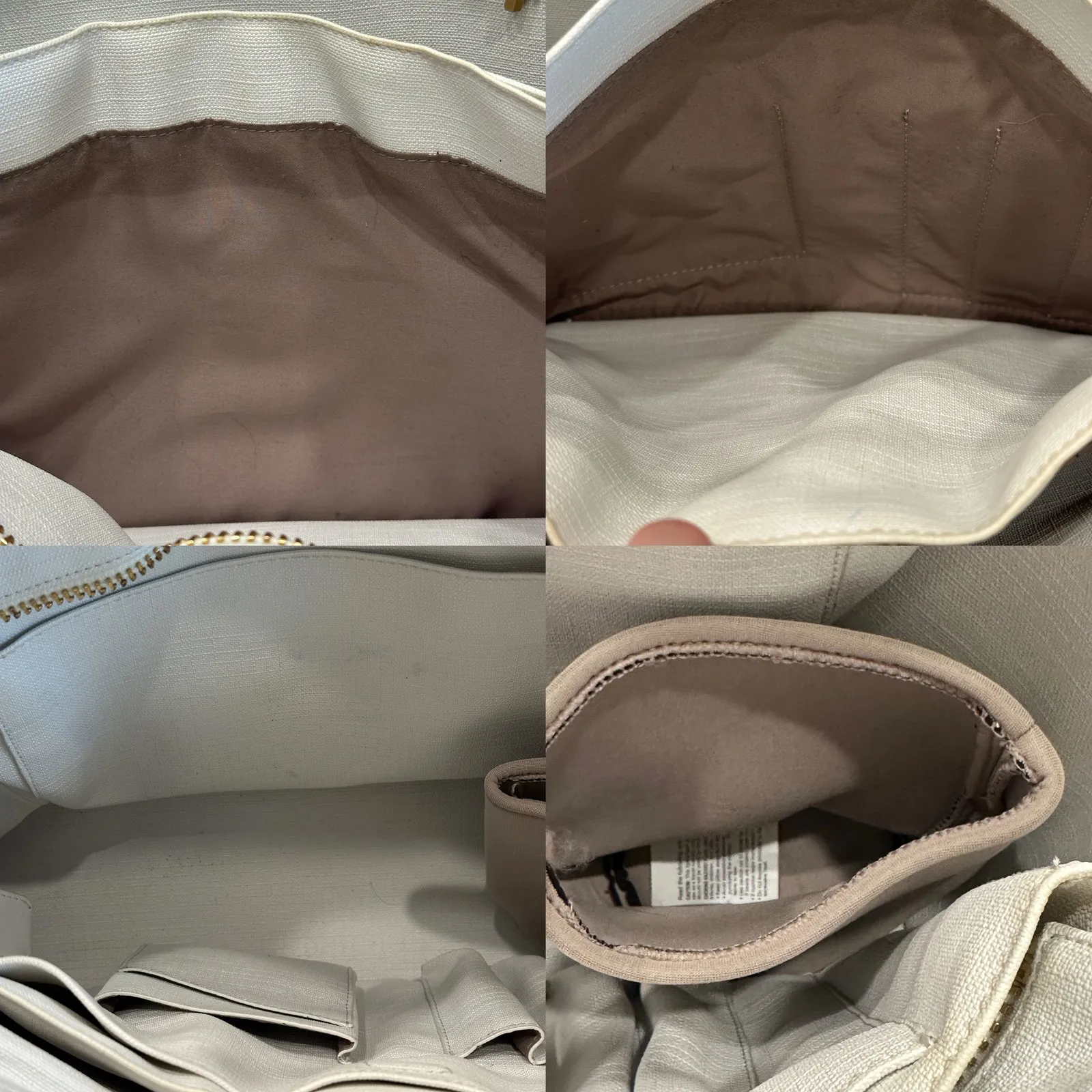 Dagne Dover Signature Tote Legend in Linen Coated Canvas Travel Work Laptop Bag - Image 5