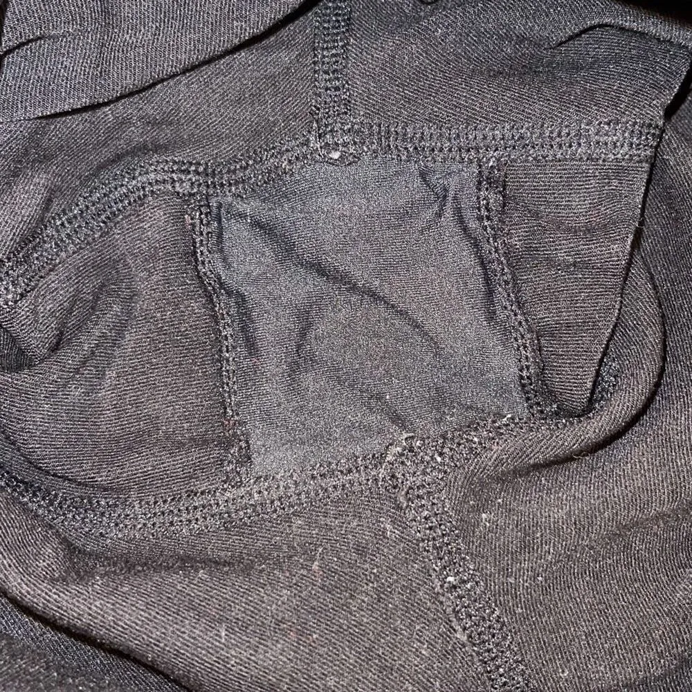 Alo Yoga Womens Flat Front High Waist Mesh Moto Panels Active Leggings Black Siz - Image 9