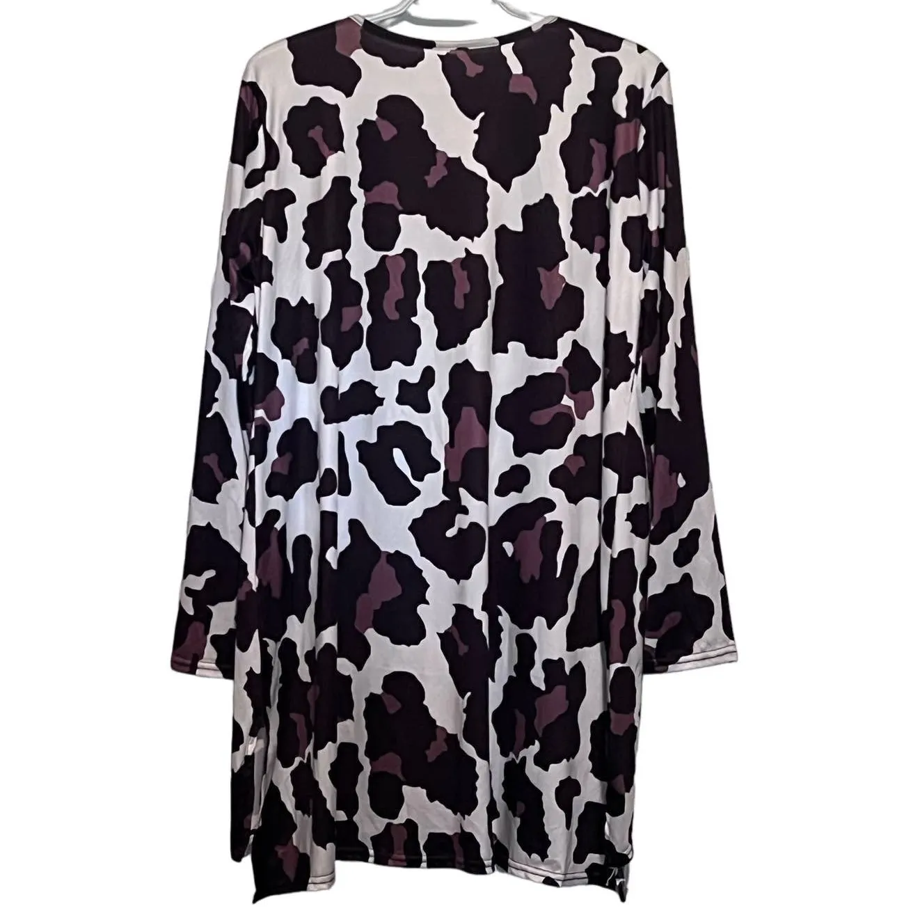 Unknown Brand & Size Women's Black &‎ Brown Cow Print V - Image 2