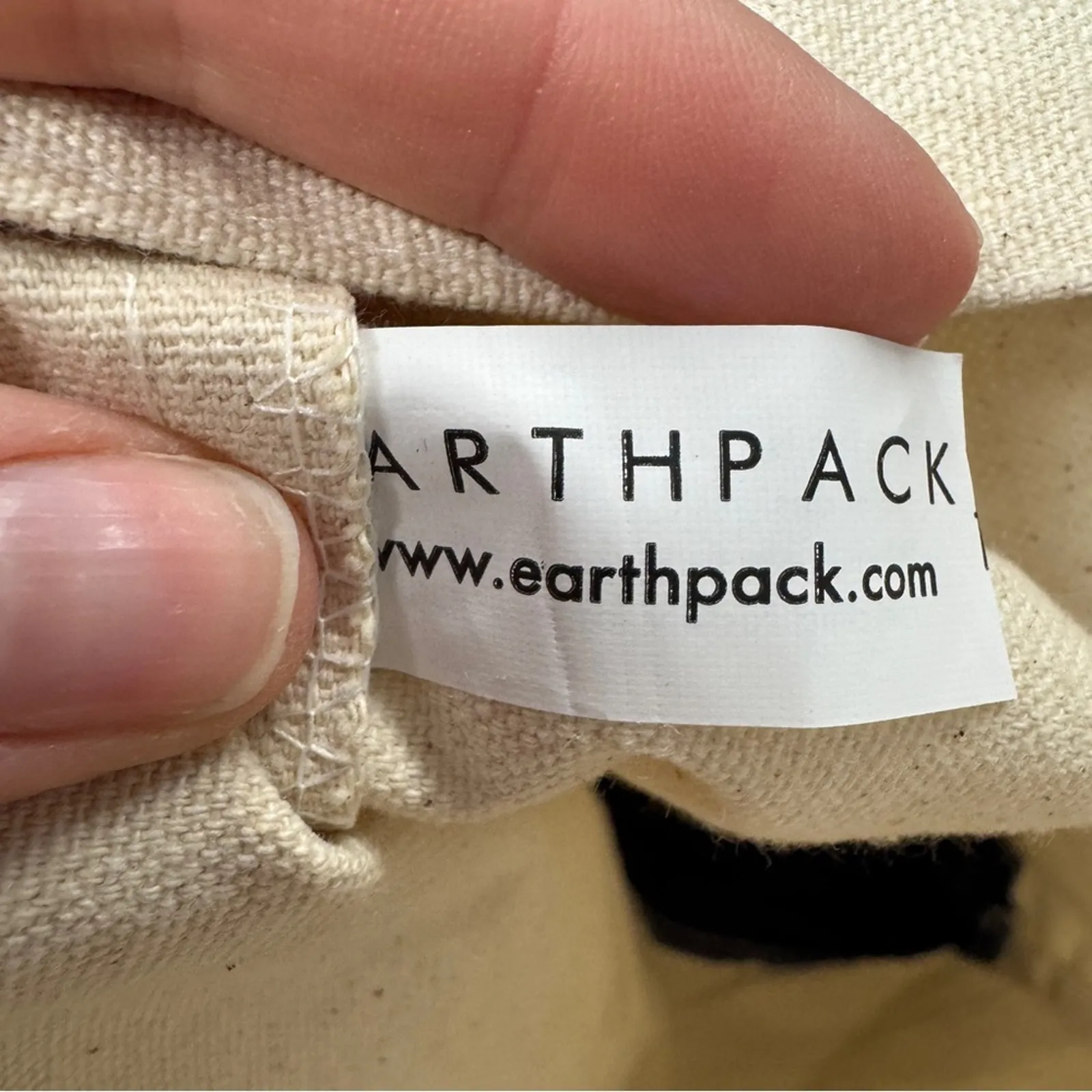 Faherty Cream Blue Canvas Reusable Tote Bag Shopping - Image 5