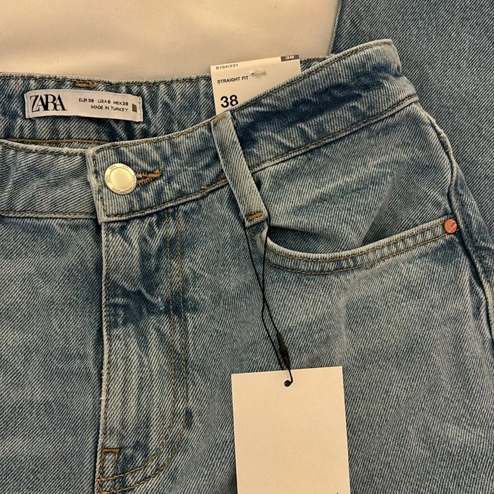 ZARA NWT Straight Fit High Rise  Jeans - Image 2
