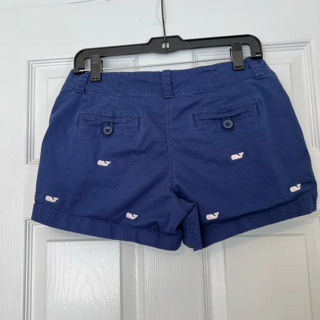 Vineyard Vines navy shorts embroidered whales 2 - Image 2
