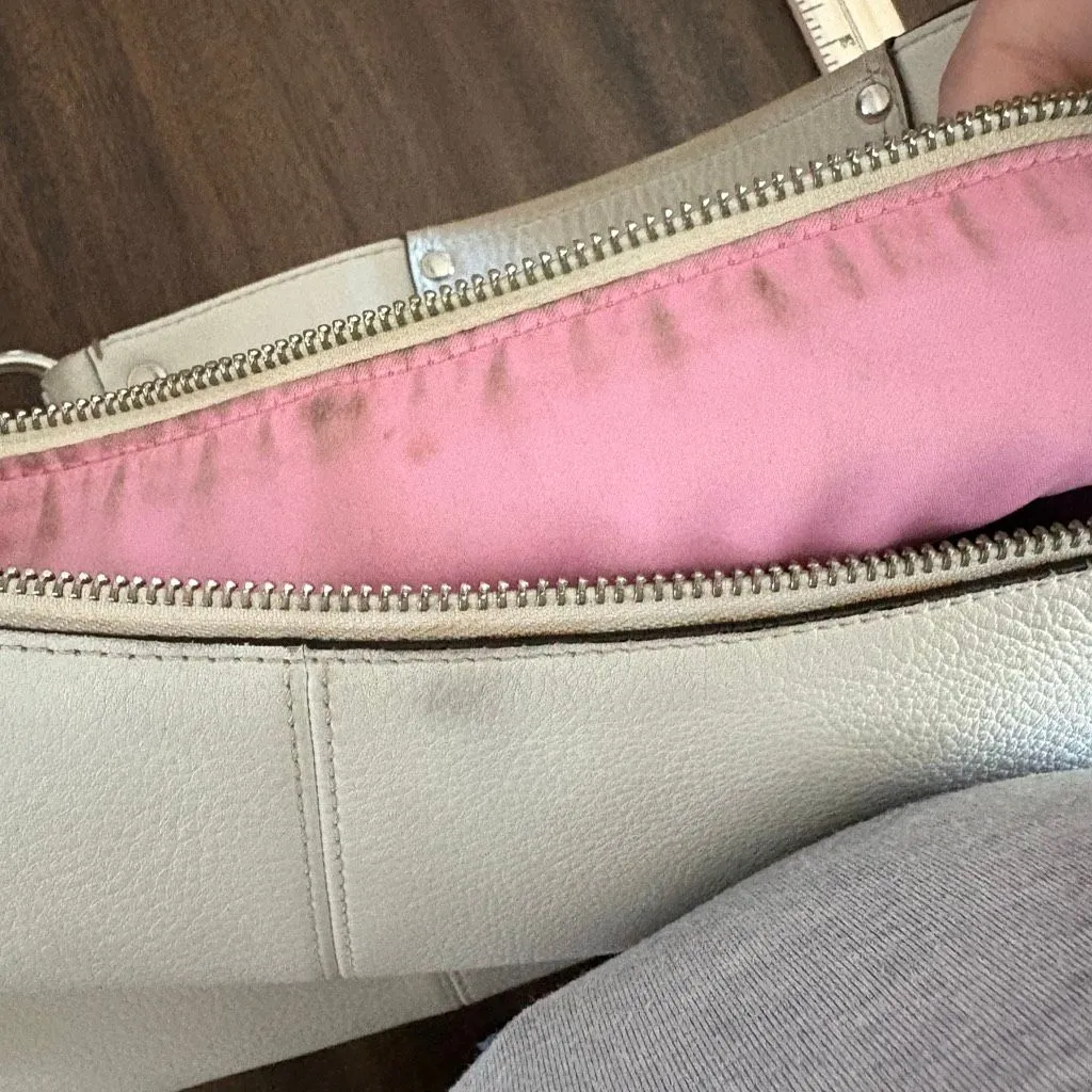 Coach 13155 Ivory Cream Penelope Pebble Leather Hobo Shoulder Bag Y2K - Image 14