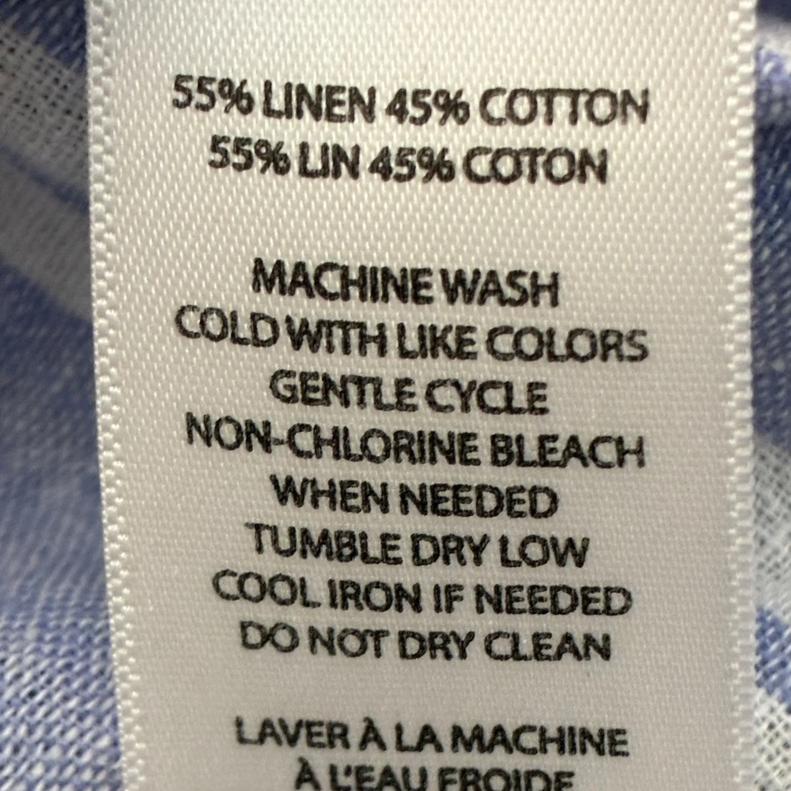 Beachlunchlounge Womens Linen Cotton Striped Top Size S Blue Clean Girl Coastal - Image 7