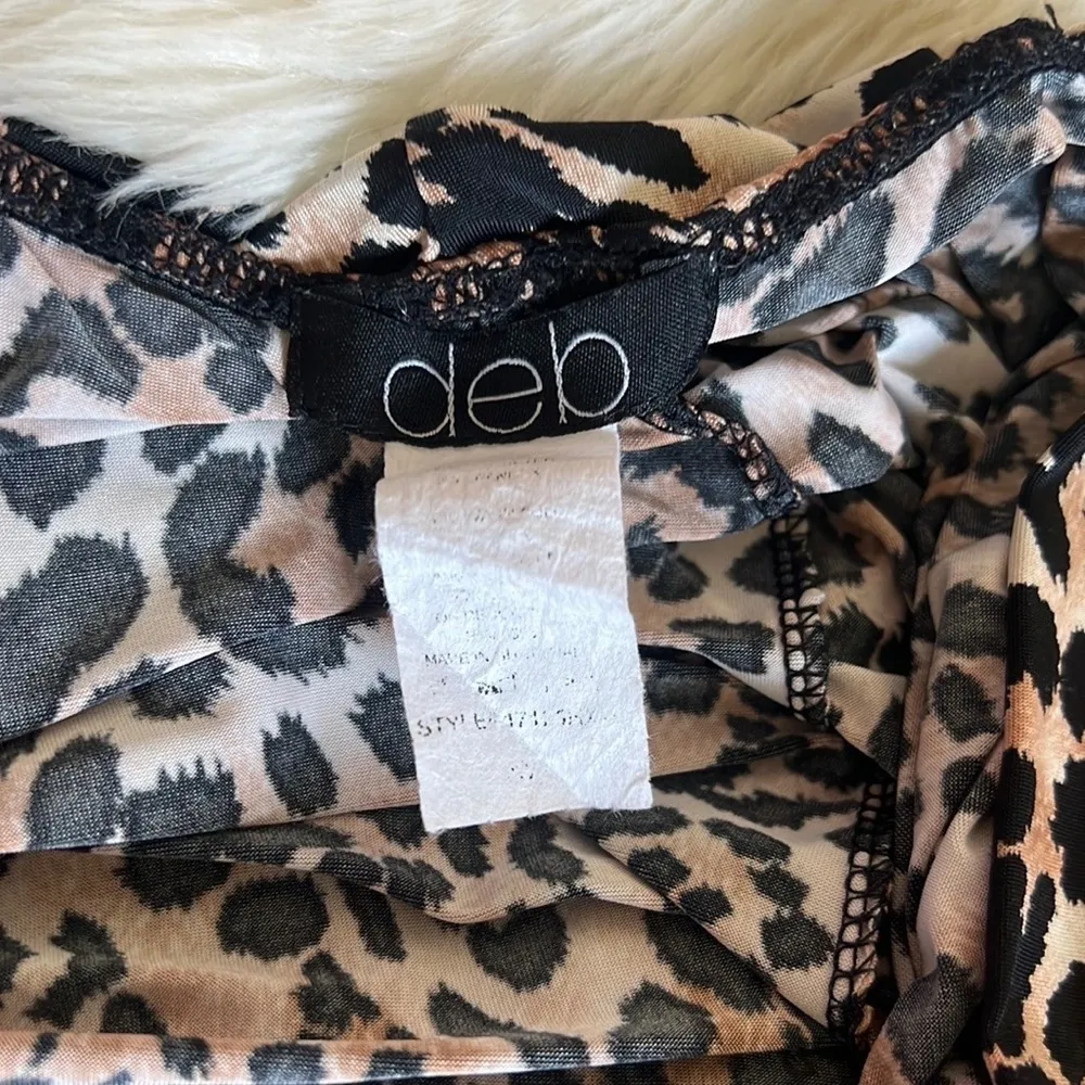 90s beaded leopard top or dress Brown Size L - Image 6