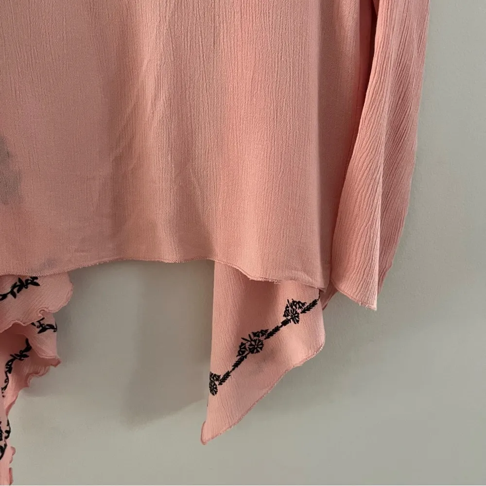 LOVE TREE. WOMENS OPEN DRAPE CARDIGAN. FLORAL EMBROIDERY. SIZE SMALL - Image 11