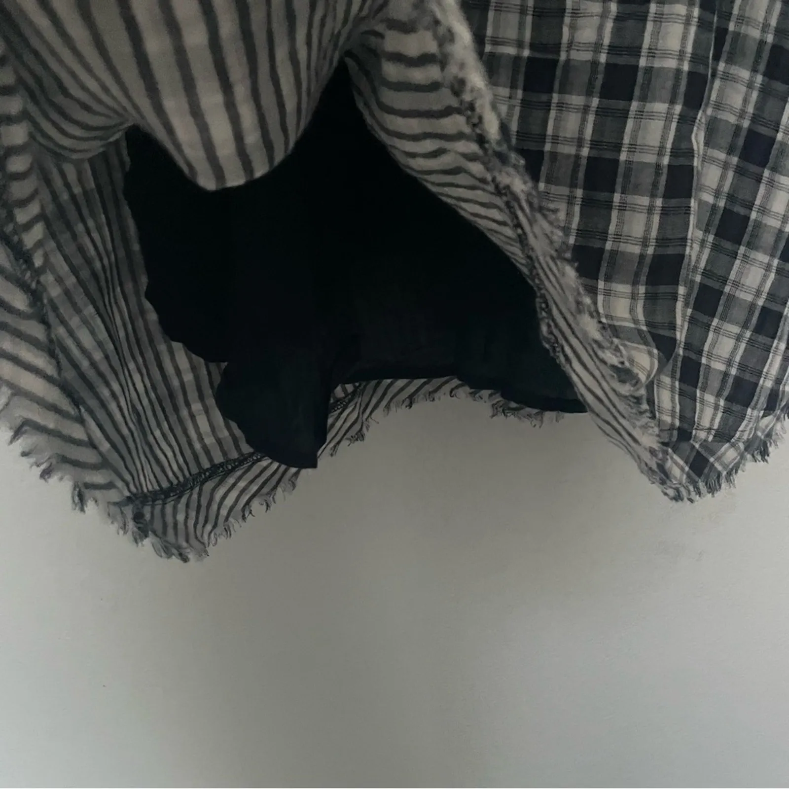 Paper Crane Navy Plaid Mini Dress NWT - Image 3