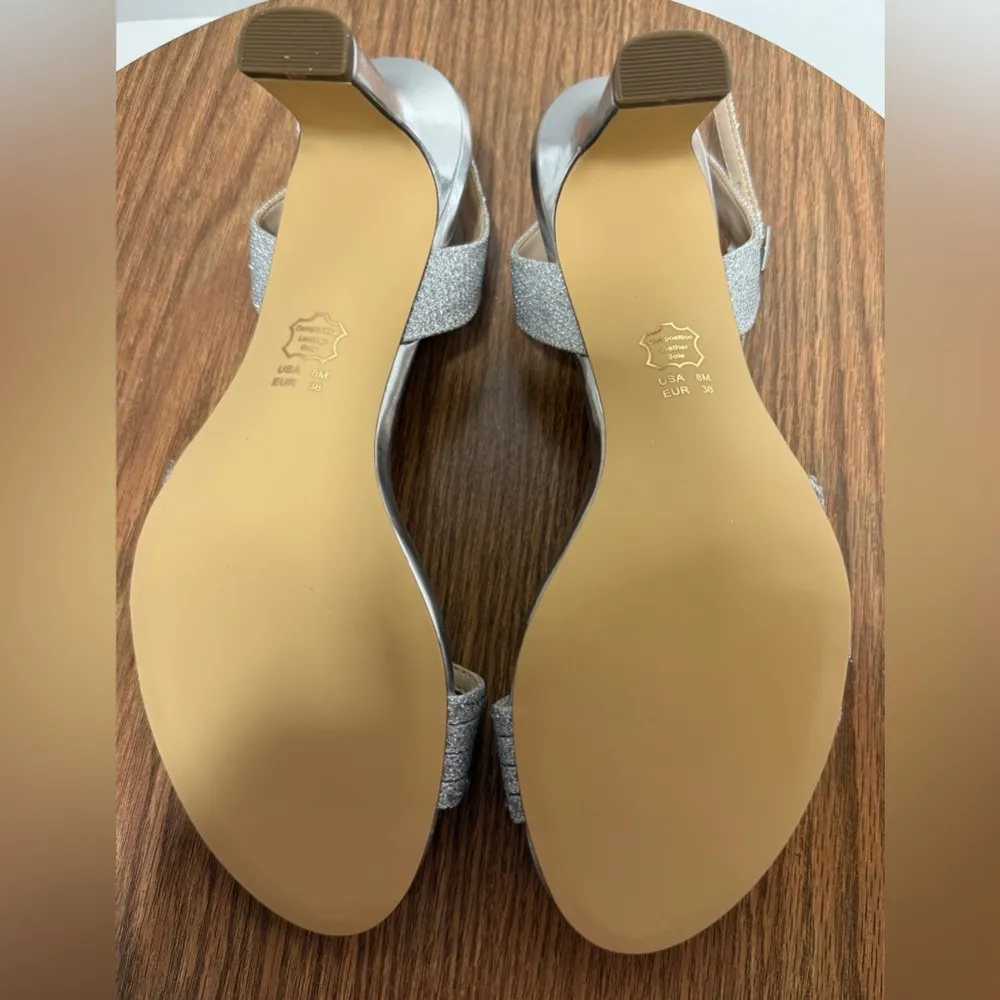 Nina Nelena Silver Dreamland Rhinestone Heels NIB Size 8 M - Image 7