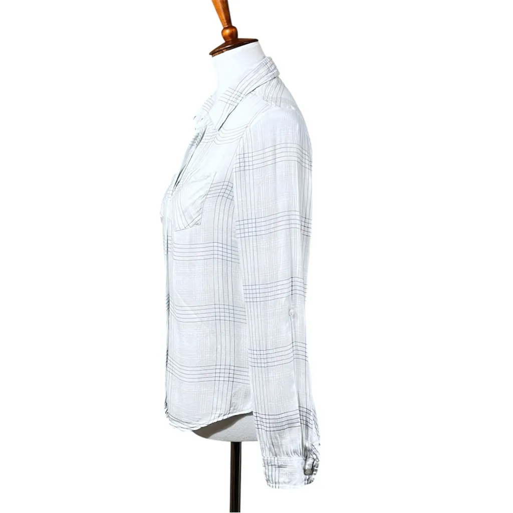 Pendleton Blue Plaid Super Soft Button Down Shirt  Size XS - Image 3