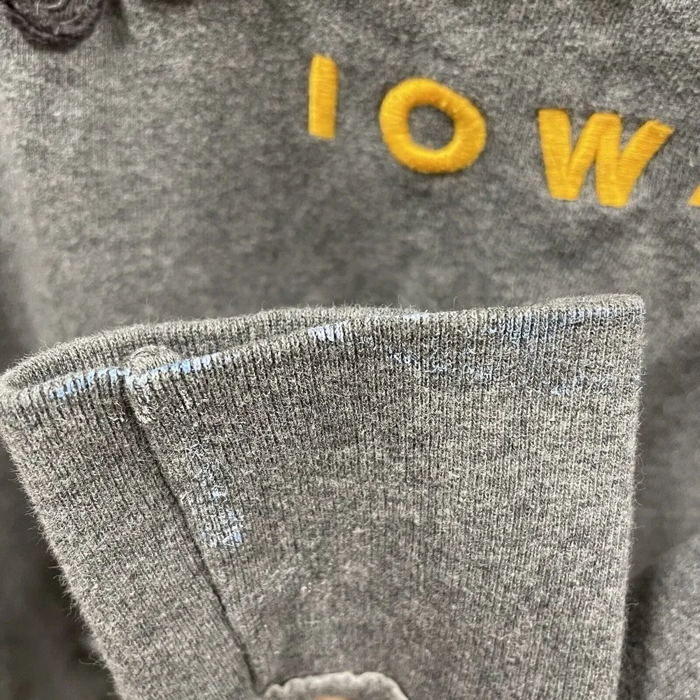 Campus Heritage Iowa Hawkeyes Womens Medium Sweatshirt Gray Wide Neck College - Image 8