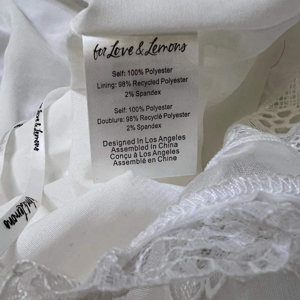 For Love & Lemons NWT  Cameron Mini Dress White Lace Small Graduation Bridal - Image 5