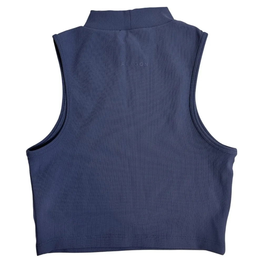 PARAGON Blue Sleeveless Crop Tank Top - Image 2