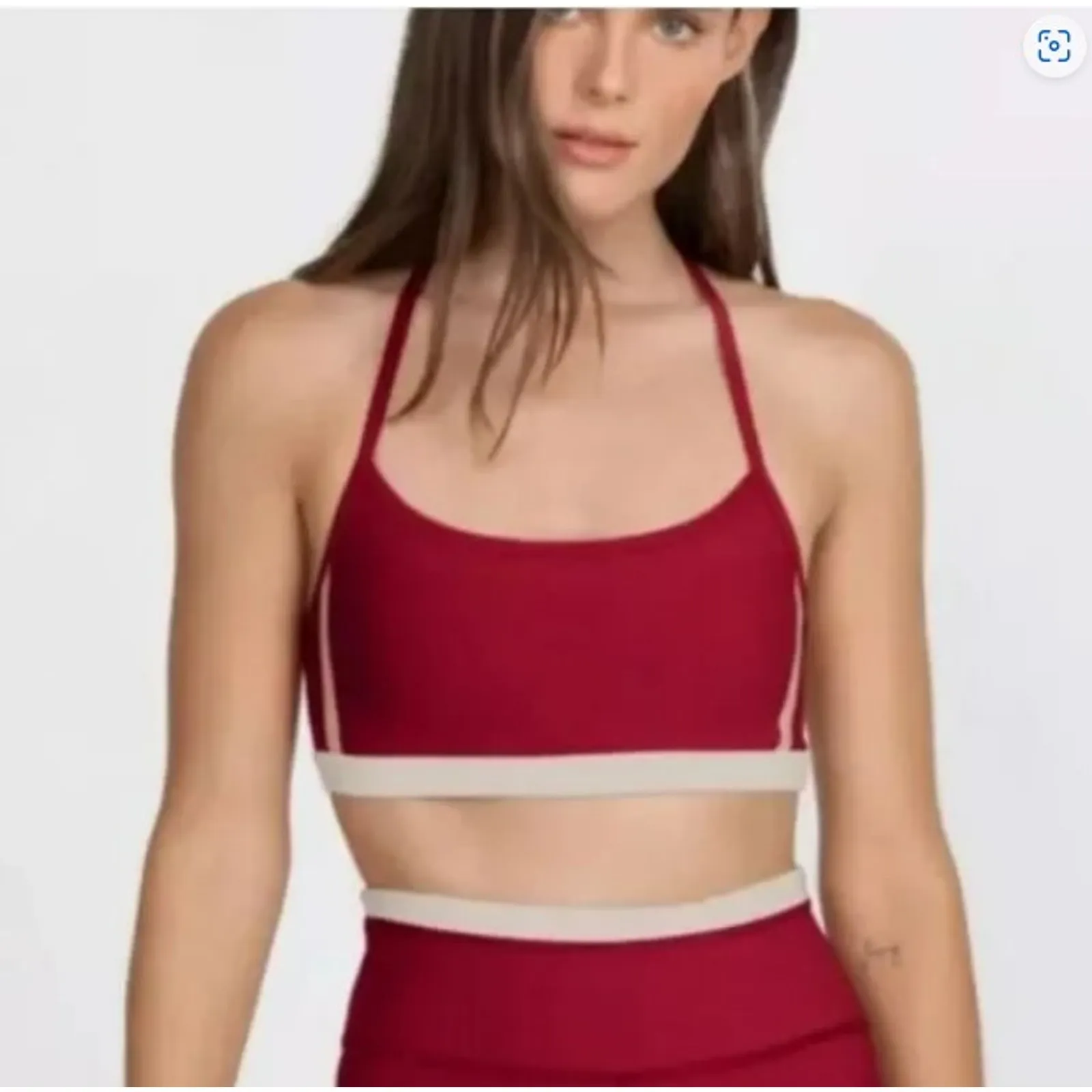 NWT Johnny Was Calme Endurance Cross Back Bra in Red Size M - Image 3