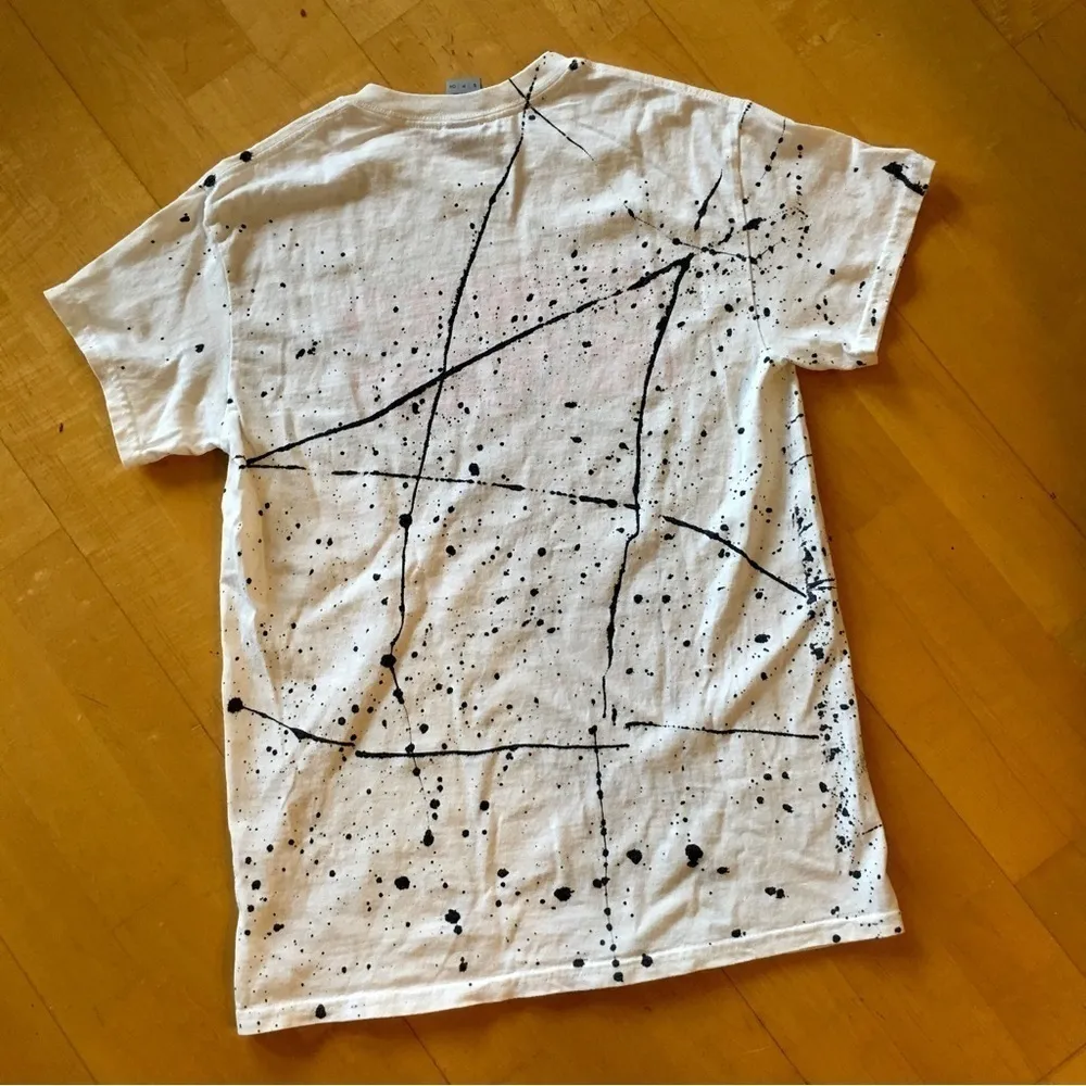 LAST CHANCE! “No Diggity, No Doubt” Cotton Tee, White, Black, Neon Pink, Size S - Image 2