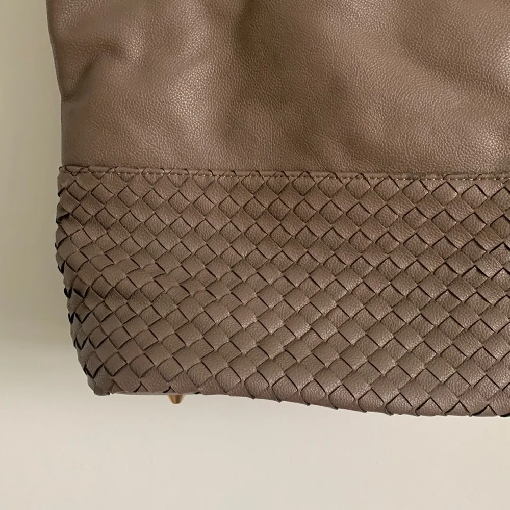 Dark Taupe Vegan Leather Bag - Image 4