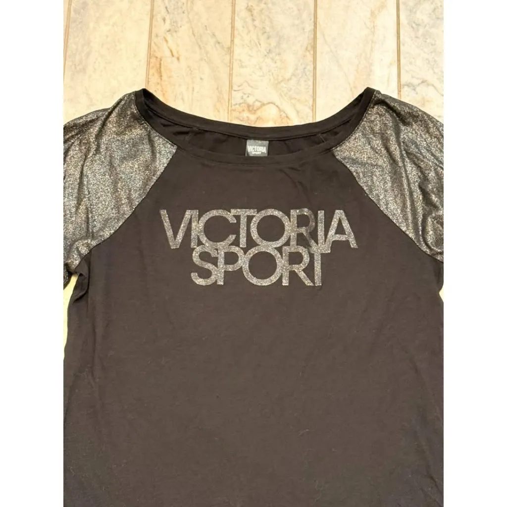 Victoria Secret Sport women's small black long sleeve top - Image 4