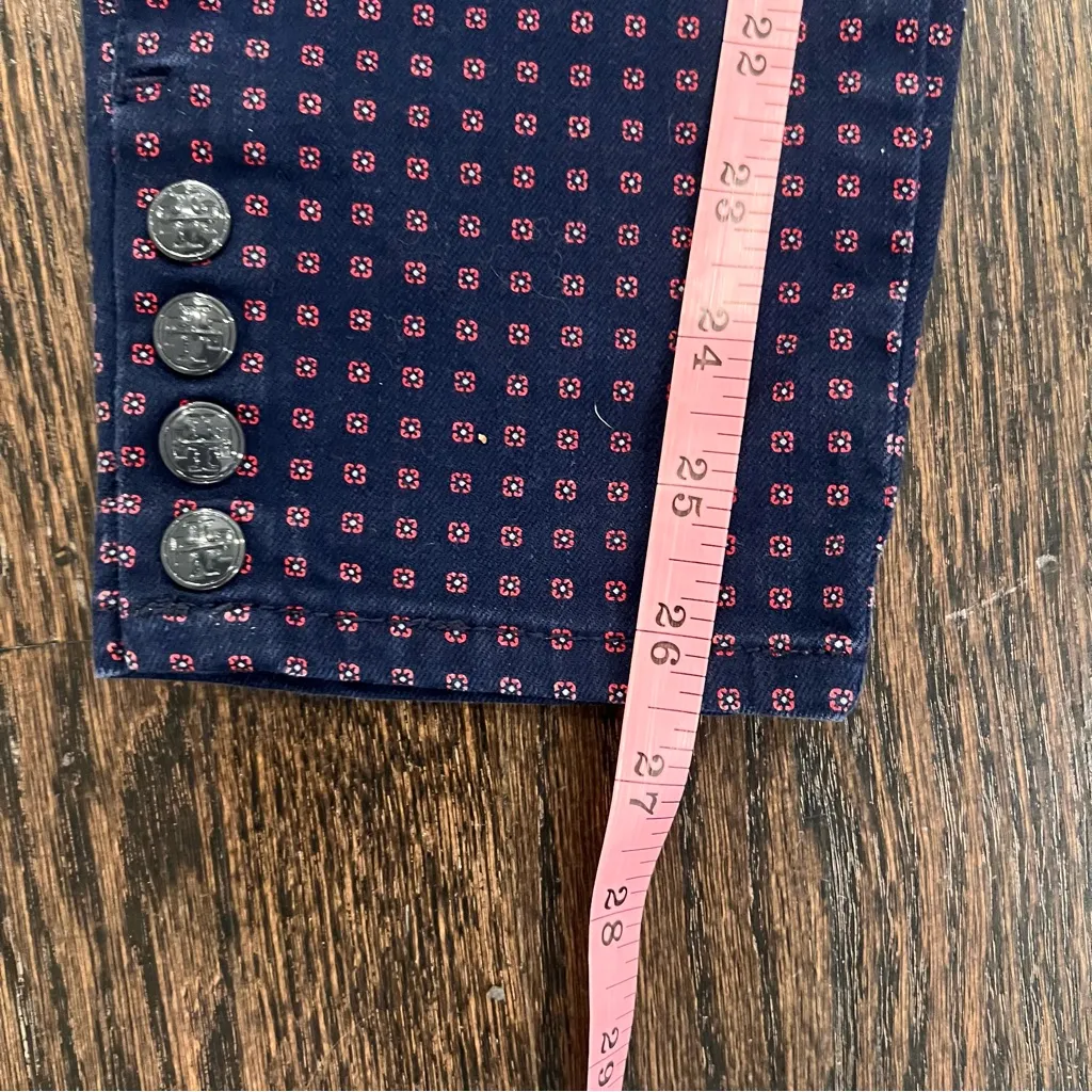 Tory Burch Navy Daisy Dot Emmy Floral Patterned Pants - Image 10