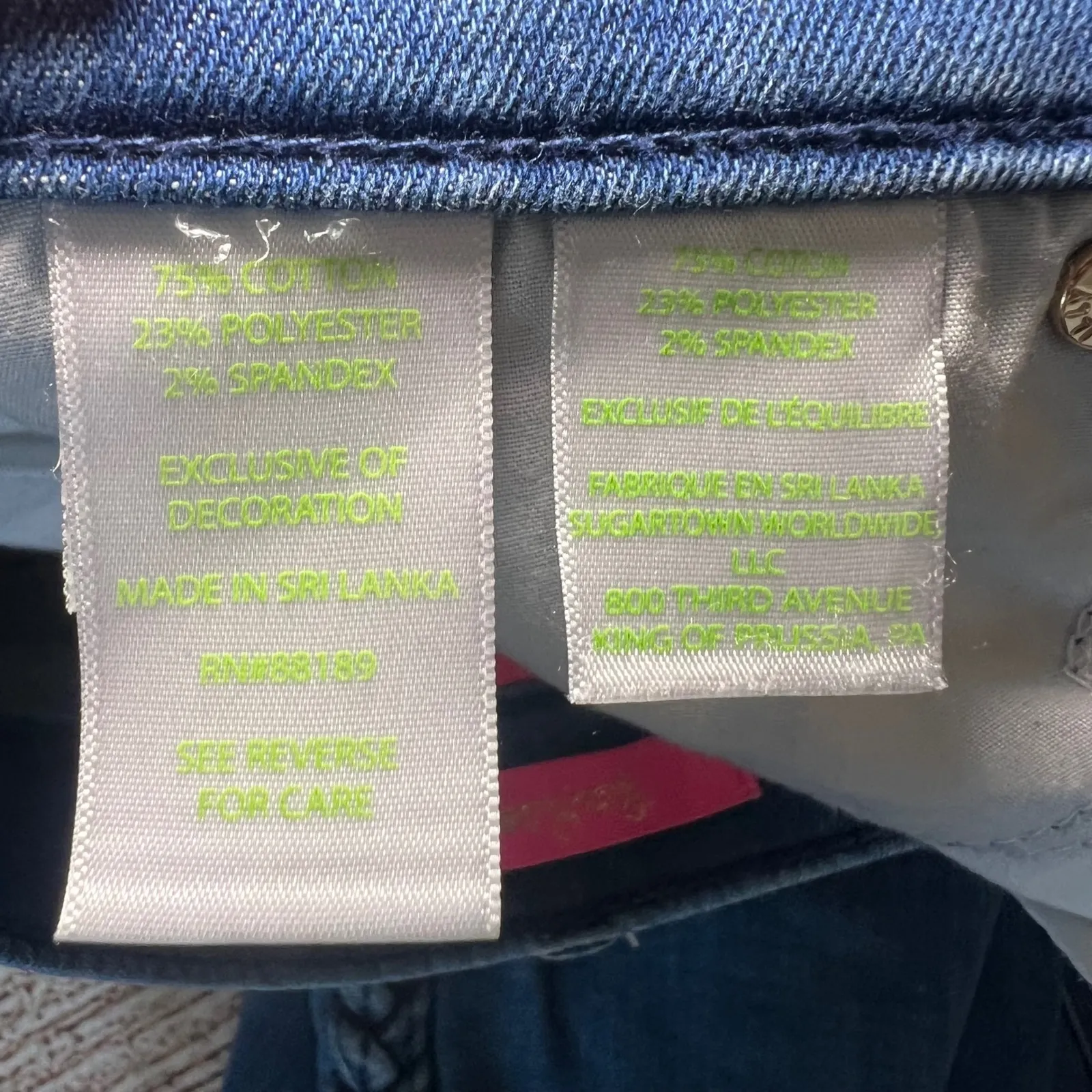 Lilly‎ Pulitzer Women's Denim Braided Trim Jeans Size 6 Low Rise Straight Leg - Image 3