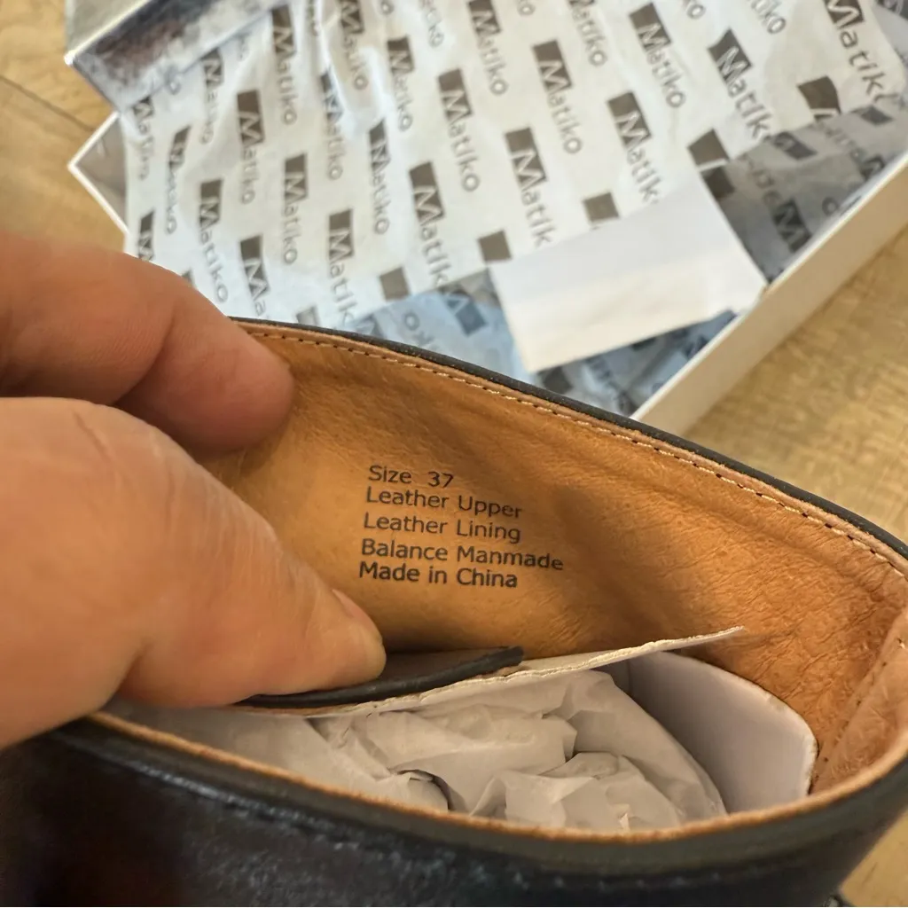 Matiko Shoes Emma Womens EUR 37 us 6/5 Black Lace Up Heeled Leather Boot NWT - Image 9