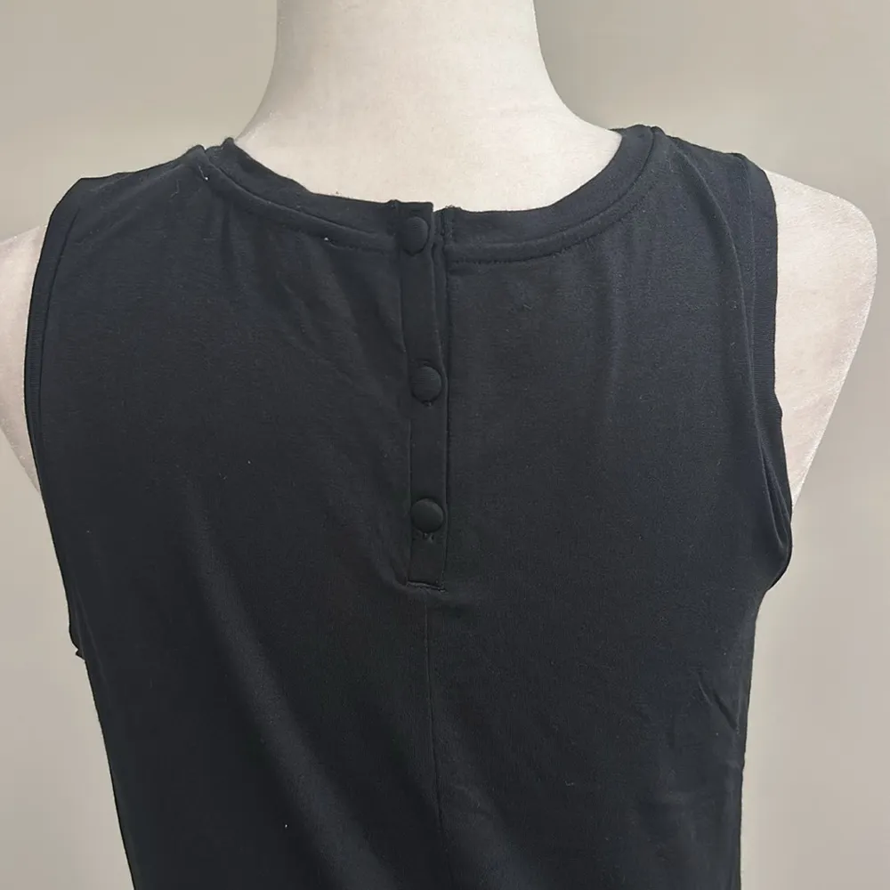 Loft Petite Black Knit Easy Fit Dress Sz MP - Image 5